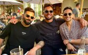 Virat Kohli with Marcus Stoinis