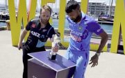 Kane Williamson saves trophy from falling
