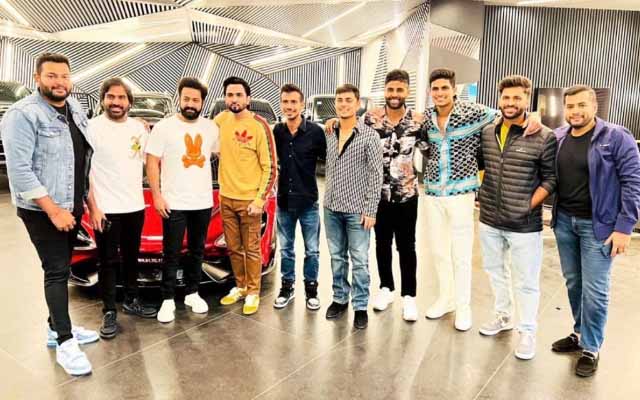 Indian Cricketers With Jr NTR