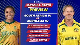 SA W vs AUS W | Women's T20 World Cup | Match Stats and Preview
