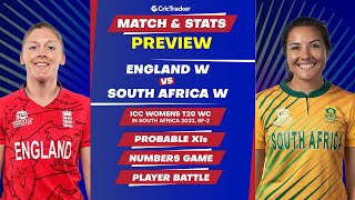 ENG W vs SA W | Women's T20 World Cup |Semi-Finals 2 | Match Stats and Preview