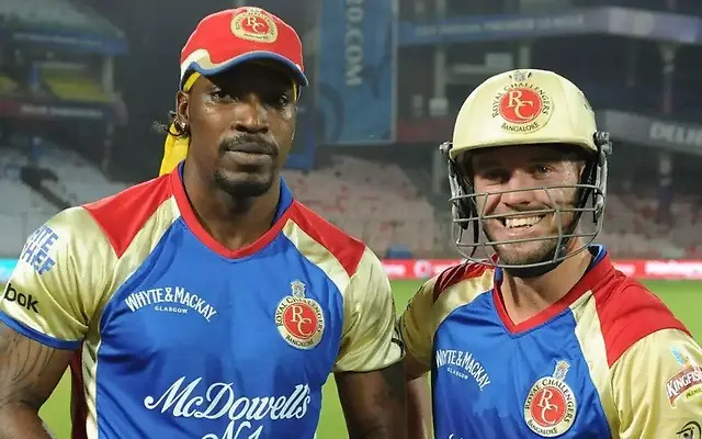 Chris Gayle and AB de Villiers