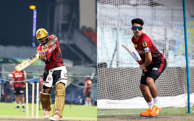 Andre Russell and Rahmanullah Gurbaz 