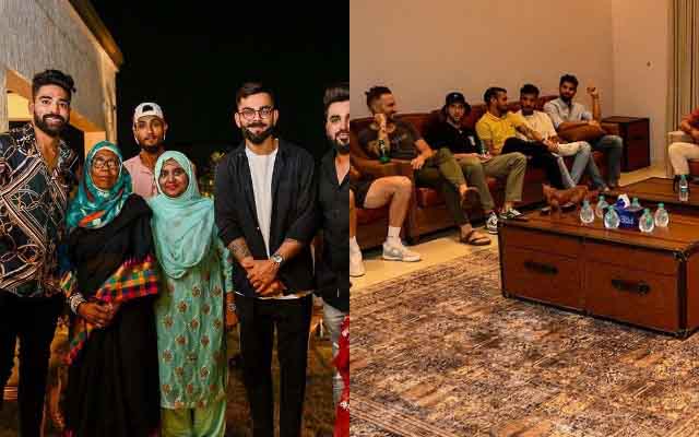 Rcb Squad at Mohammed siraj's house