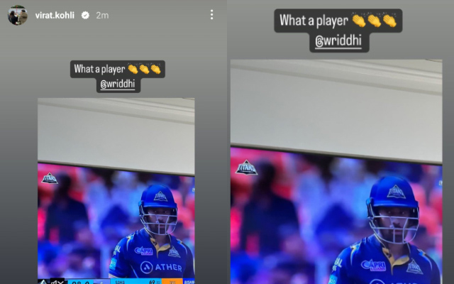 Virat Kohli's stroy on Wriddhiman Saha
