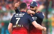 Wayne Parnell and Virat Kohli