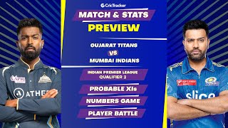 GT vs MI | Match Stats and Preview | IPL 2023 | Qualifier 2 | CricTracker