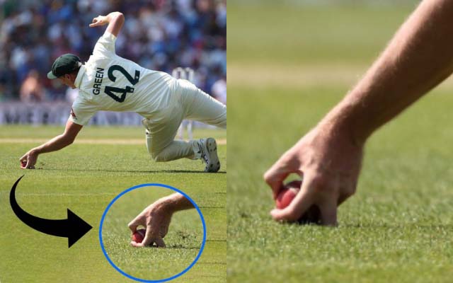 Cameron Green's catch of Shubman Gill