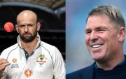 Nathan Lyon and Shane Warne