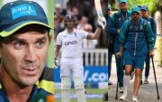 Justin Langer, Ben Stokes and Nathan Lyon
