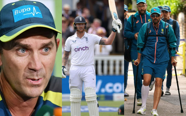 Justin Langer, Ben Stokes and Nathan Lyon