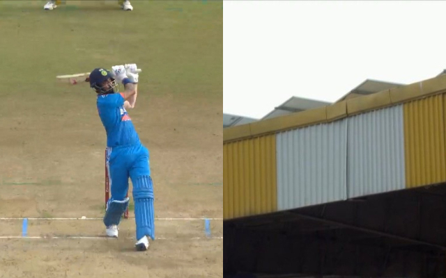 KL Rahul hits a huge six
