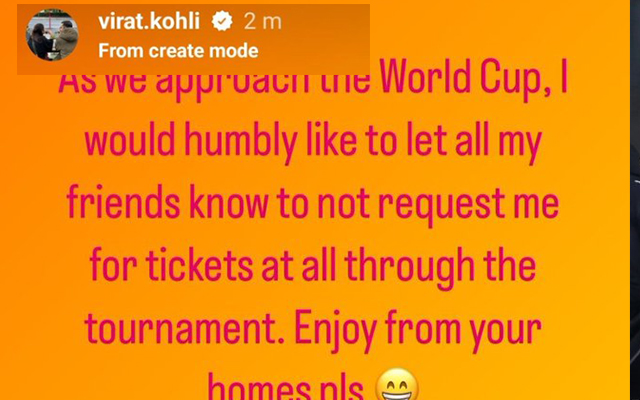 Virat Kohli Message