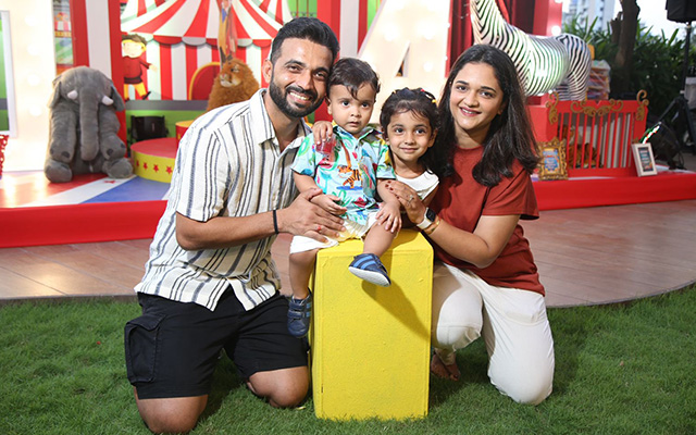 Ajinkya Rahane with his family